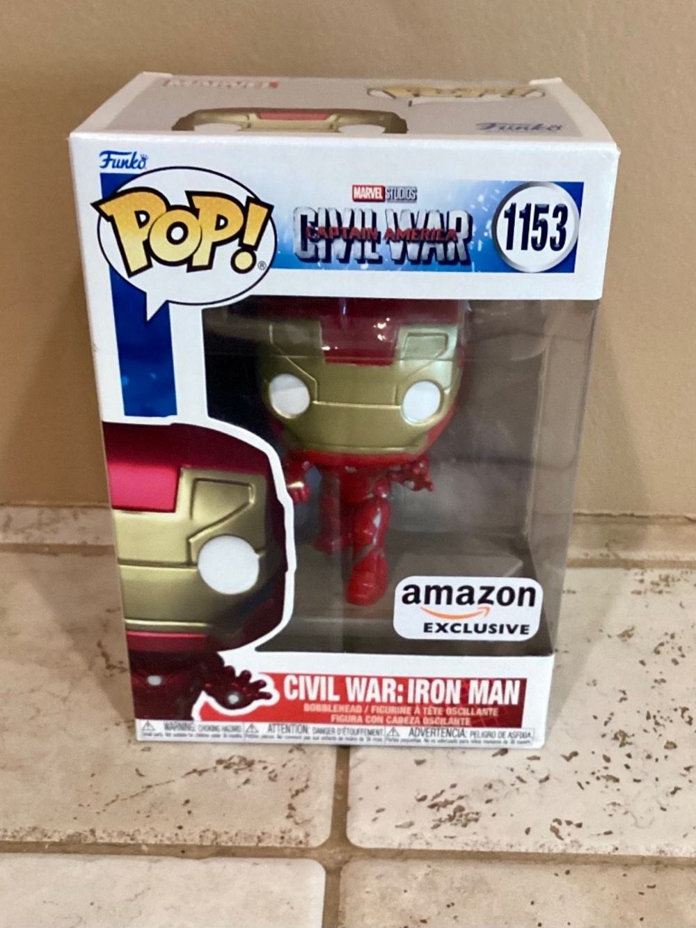 FUNKO POP Civil War Iron Man Collectible Bobblehead Figure #1153 In Box